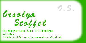 orsolya stoffel business card